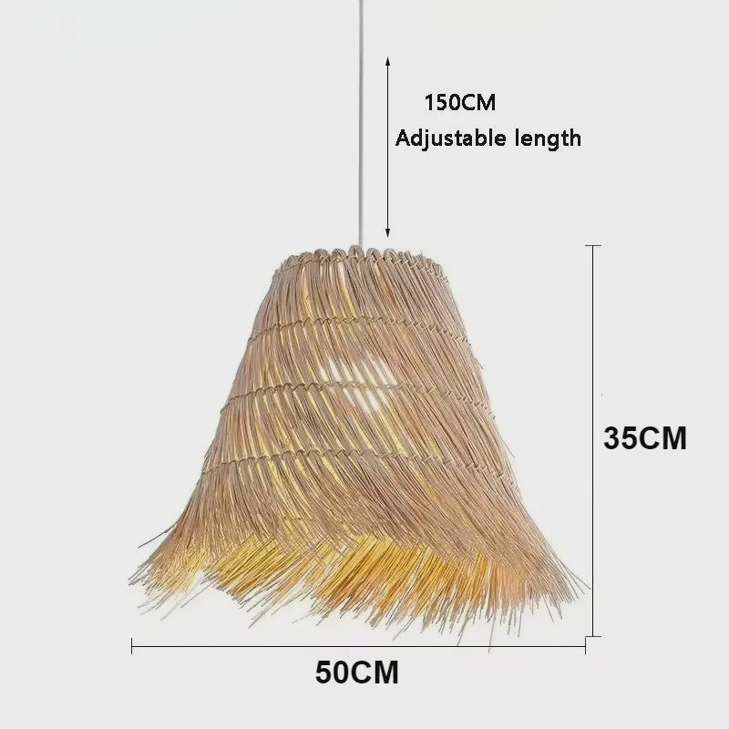 Sfeervolle Rotan Hanglamp 50cm - Natuurlijke Woonkamer & Slaapkamer Verlichting