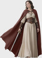 Middeleeuwse Kapmantel van Linnen - Renaissance Cape met Capuchon voor Cosplay & LARP