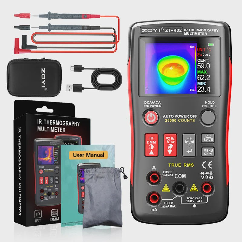 ZOYI ZT-R01: 2-in-1 Thermische Camera & Multimeter met 25000 Counts True RMS