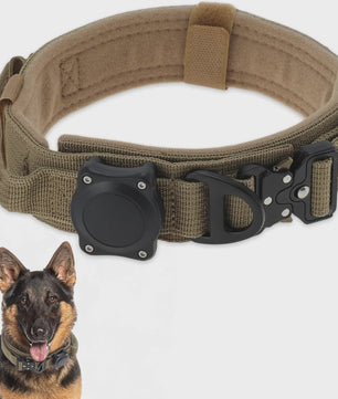 Tactische AirTag Hondenhalsband - Waterdicht, Duurzaam & Verstelbaar voor Middelgrote tot Grote Honden