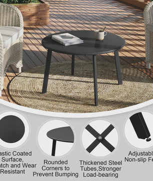 Ronde bijzettafel met metalen frame - Industrieel design - 70cm