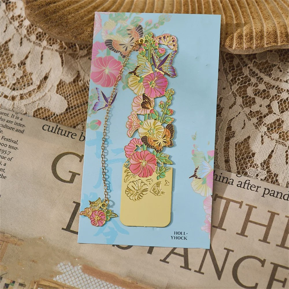 Luxe Metalen Bladwijzers - Retro Chinese Stijl met Bloemen & Vlinders