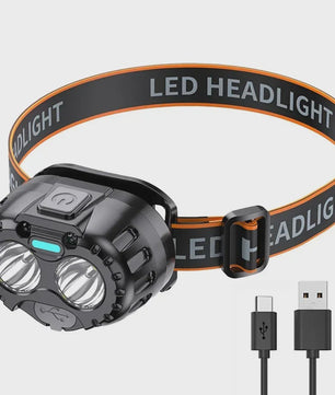 Noodhoofdlamp met Bewegingssensor - Oplaadbaar via USB - 250LM LED