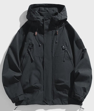 Heren Windbreaker Jas met Capuchon - Waterdicht, Bomberjack Stijl, Ideaal voor Camping & Hiking
