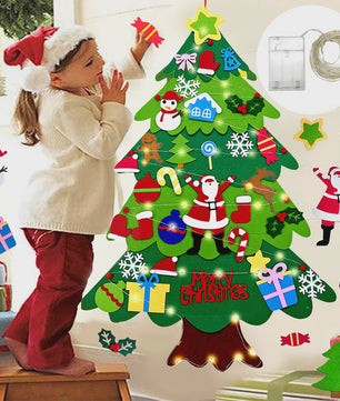 DIY Vilt Kerstboom Decoratie met Ornamenten - Feestelijk & Creatief voor Kinderen