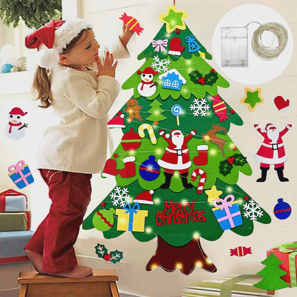 DIY Vilt Kerstboom Decoratie met Ornamenten - Feestelijk & Creatief voor Kinderen