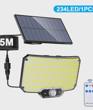 Krachtige Solar Buitenlamp met Bewegingssensor - 366 LED's, IP65 Waterdicht voor Tuin & Huis