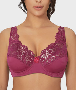 Luxe kanten bh met beugel voor dames - Plus size en sexy, verkrijgbaar in cupmaten B t/m F