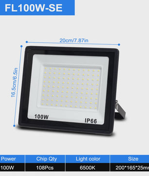 Krachtige LED Floodlight 50W-300W IP66 Waterdicht - Koel Wit 6500K