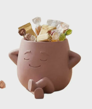 Unieke Bloempot met Gezicht - Schattige Resin Plantenbak voor Succulenten en Decoratie