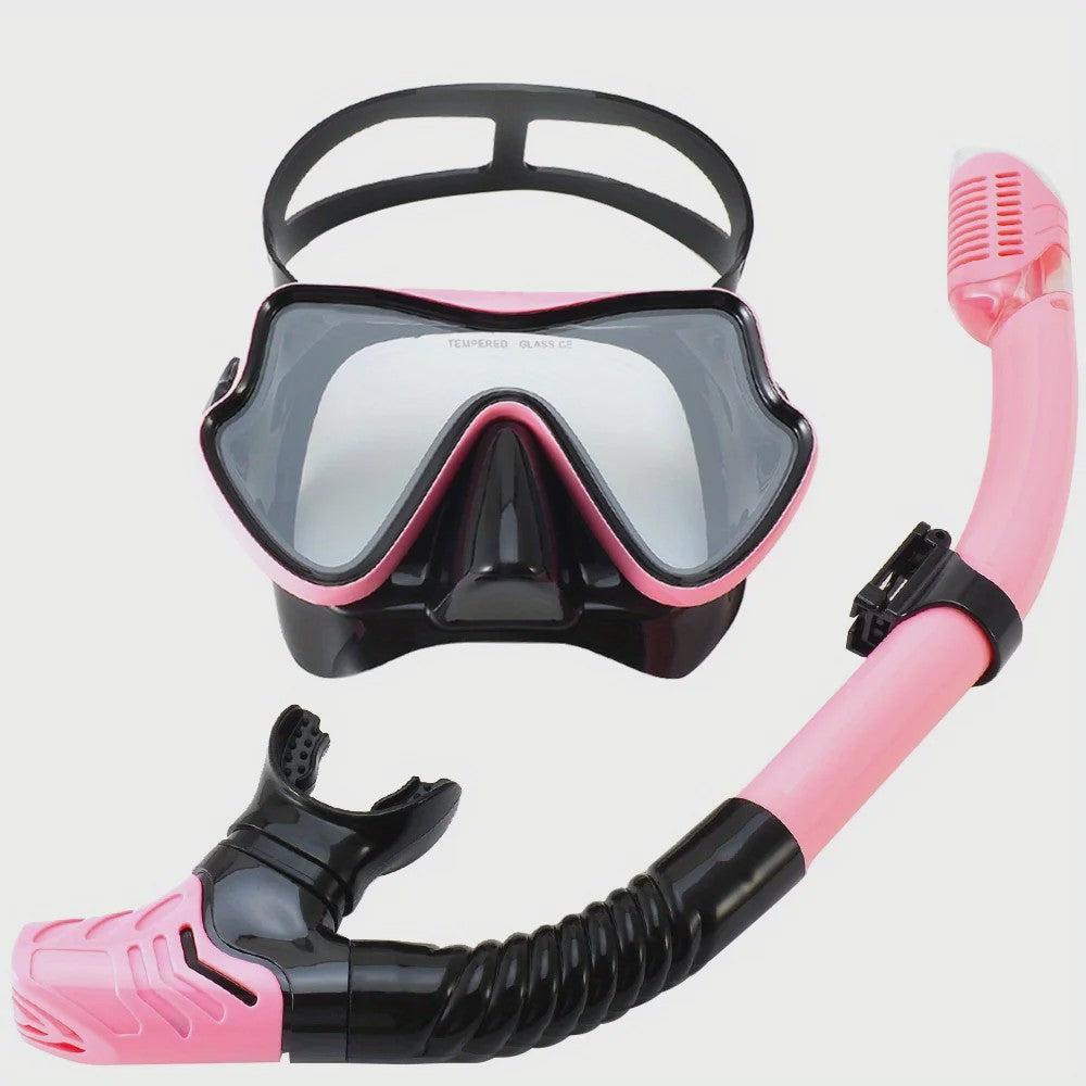 Professionele Duikbril en Snorkel Set voor Volwassenen - Panoramisch Gehard Glas