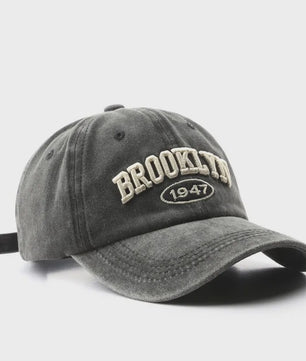 Retro Brooklyn Baseball Cap - Katoen, Verstelbaar, Unisex