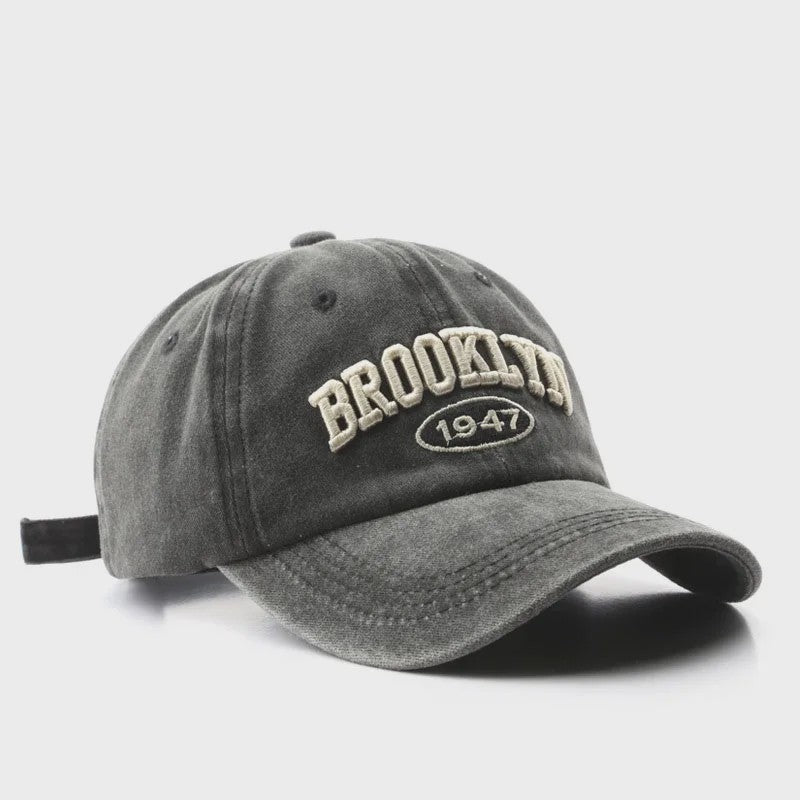 Retro Brooklyn Baseball Cap - Katoen, Verstelbaar, Unisex