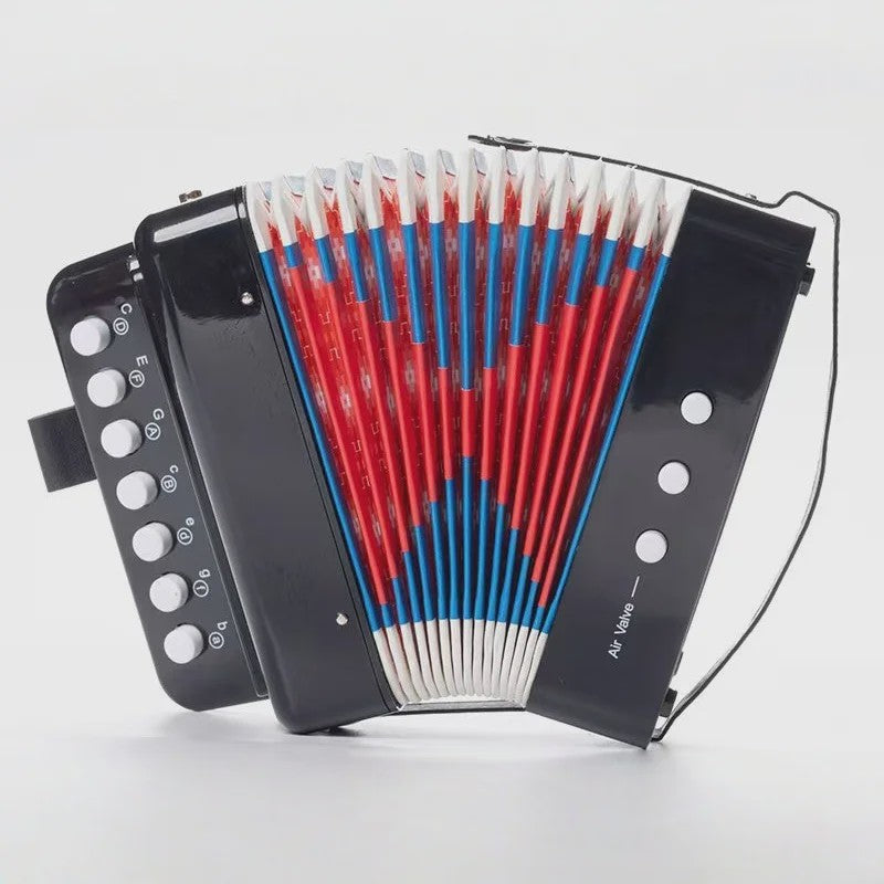 Mini Accordeon 10-Toetsen - Draagbaar Instrument voor Kinderen, Volwassenen & Beginners