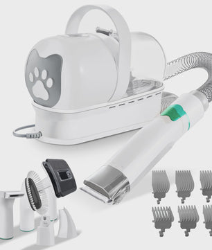 7-in-1 Honden en Katten Trim- en Vacuümset: Blaast, Zuigt & Trimt