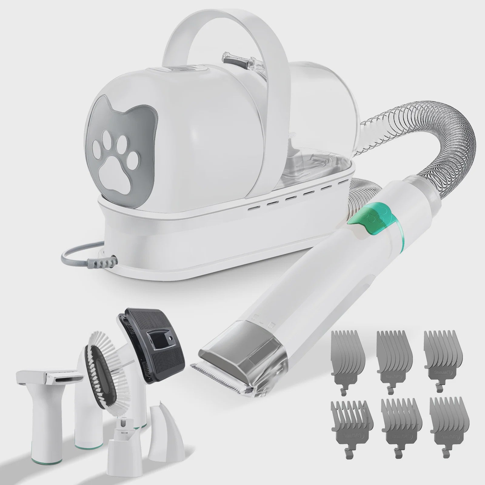 7-in-1 Honden en Katten Trim- en Vacuümset: Blaast, Zuigt & Trimt