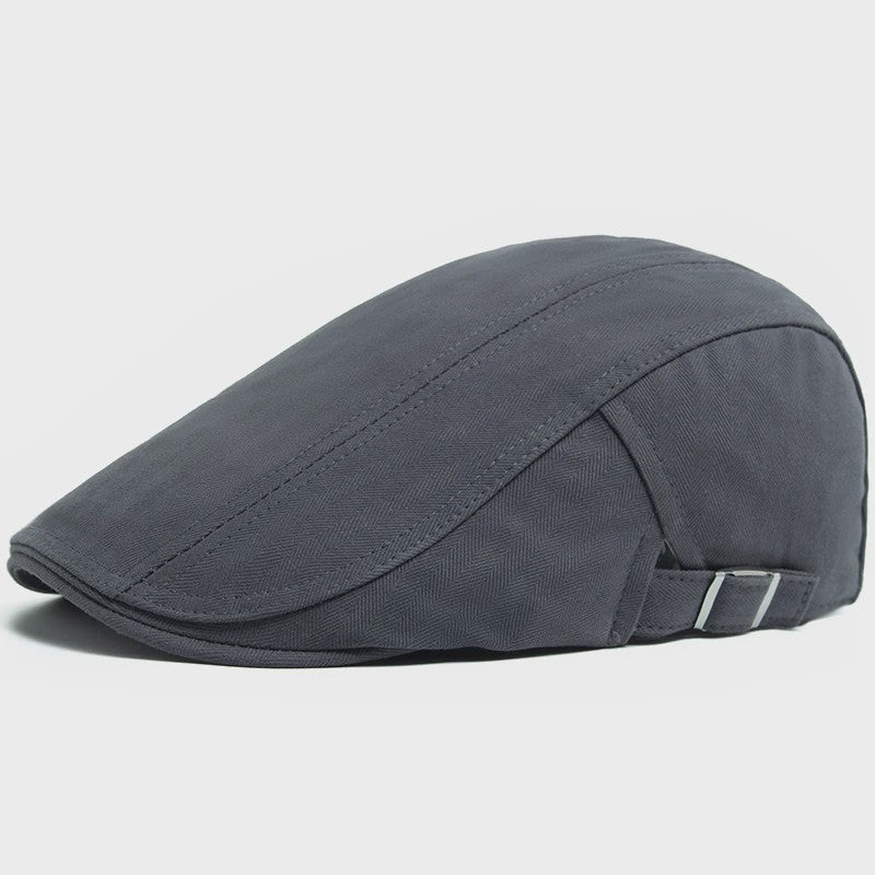 Klassieke Heren Baret - Stijlvolle Vintage Katoenen Pet met Vizier