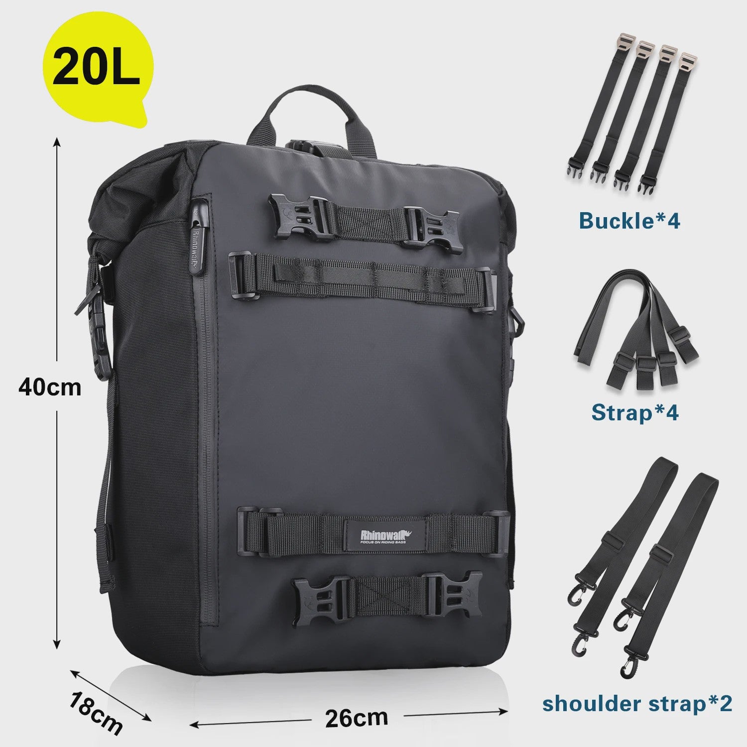 Rhinowalk Motor Bagage Tas 10/20/30L - Waterdicht, Multifunctioneel & Universeel