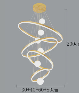 Moderne LED Plafondlamp Spiraal - Hanglamp voor Trappenhuis en Woonkamer