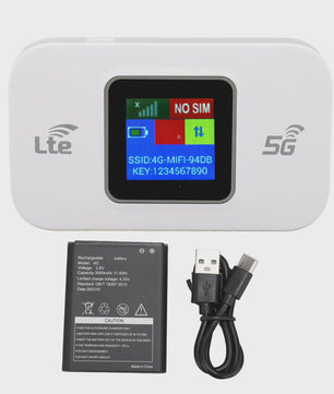 Draagbare 4G LTE WiFi Router - 300Mbps Hotspot Modem met Kleurenscherm