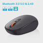 Baseus Draadloze Muis: Bluetooth & 2.4GHz, 1600DPI, Stille Kliks - Perfect voor PC, MacBook & Tablet