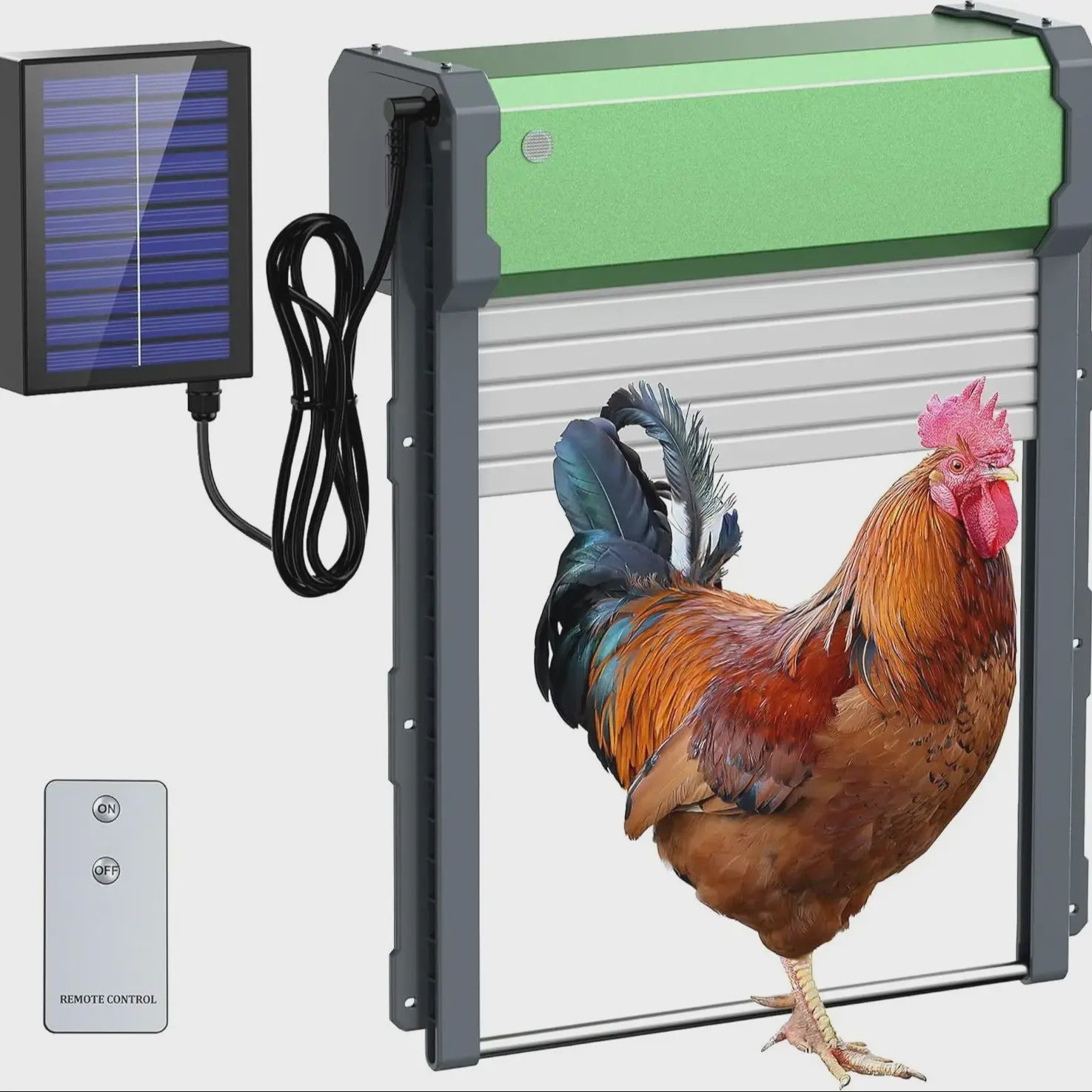 Automatische Kippenhok Deur met Zonne-energie, Timer en Lichtsensor