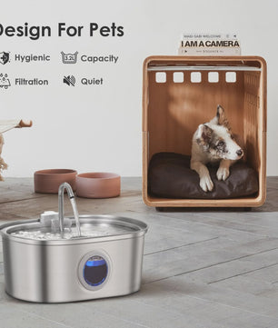 RVS Drinkfontein 3.2L voor Katten & Honden - Automatische Waterdispenser