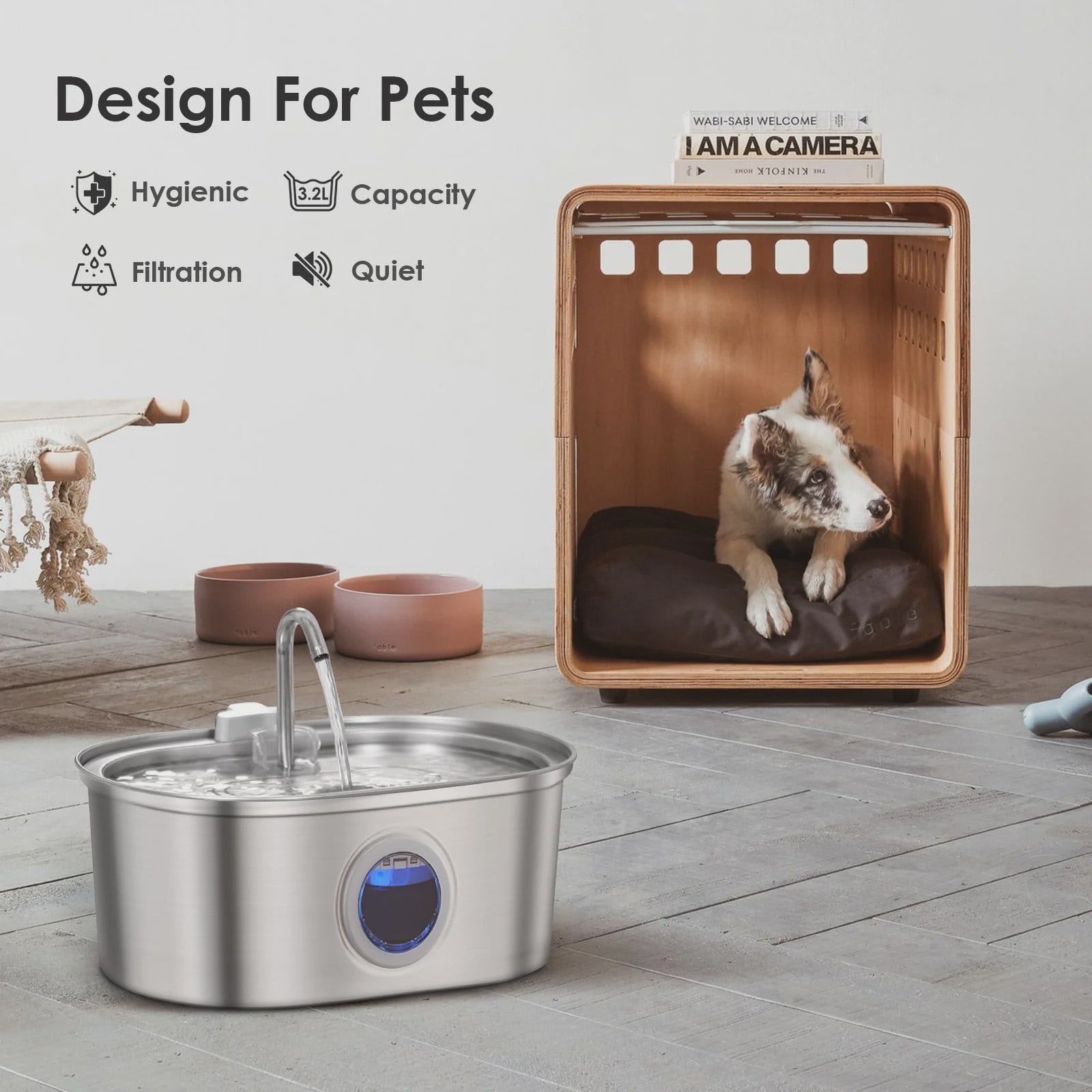 RVS Drinkfontein 3.2L voor Katten & Honden - Automatische Waterdispenser