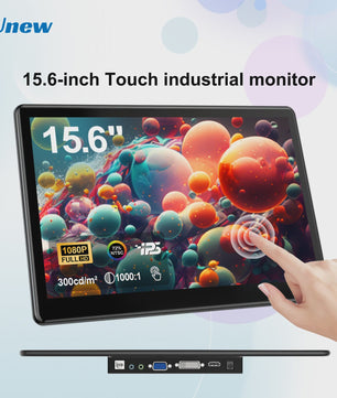 15.6" Full HD IPS Industrieel Touchscreen Monitor met HDMI, Type-C & VGA