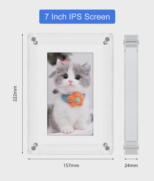Digitale Fotolijst 5 & 7 Inch - Acryl, IPS Scherm, 4GB Geheugen, Oplaadbaar