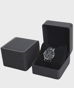Stijlvolle Zwarte Horloge Cadeaubox - PU Leer, Inclusief Kussen - Perfect voor Mannen