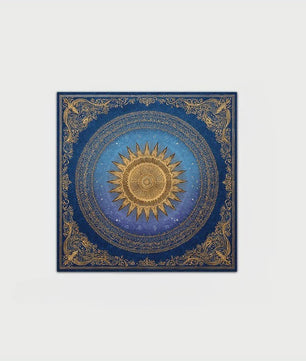 Barokke Gouden Zon Mandala Tarotkleed - Art Nouveau Design voor Rituelen & Decoratie