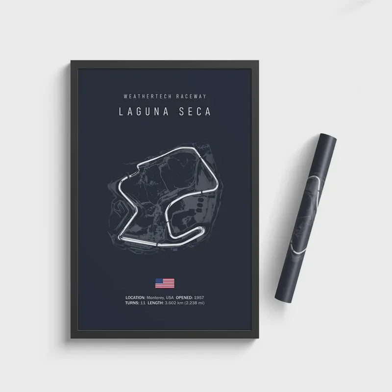 F1 Circuit Poster: Monaco Imola Track Art - Stijlvolle Motorsport Wall Art