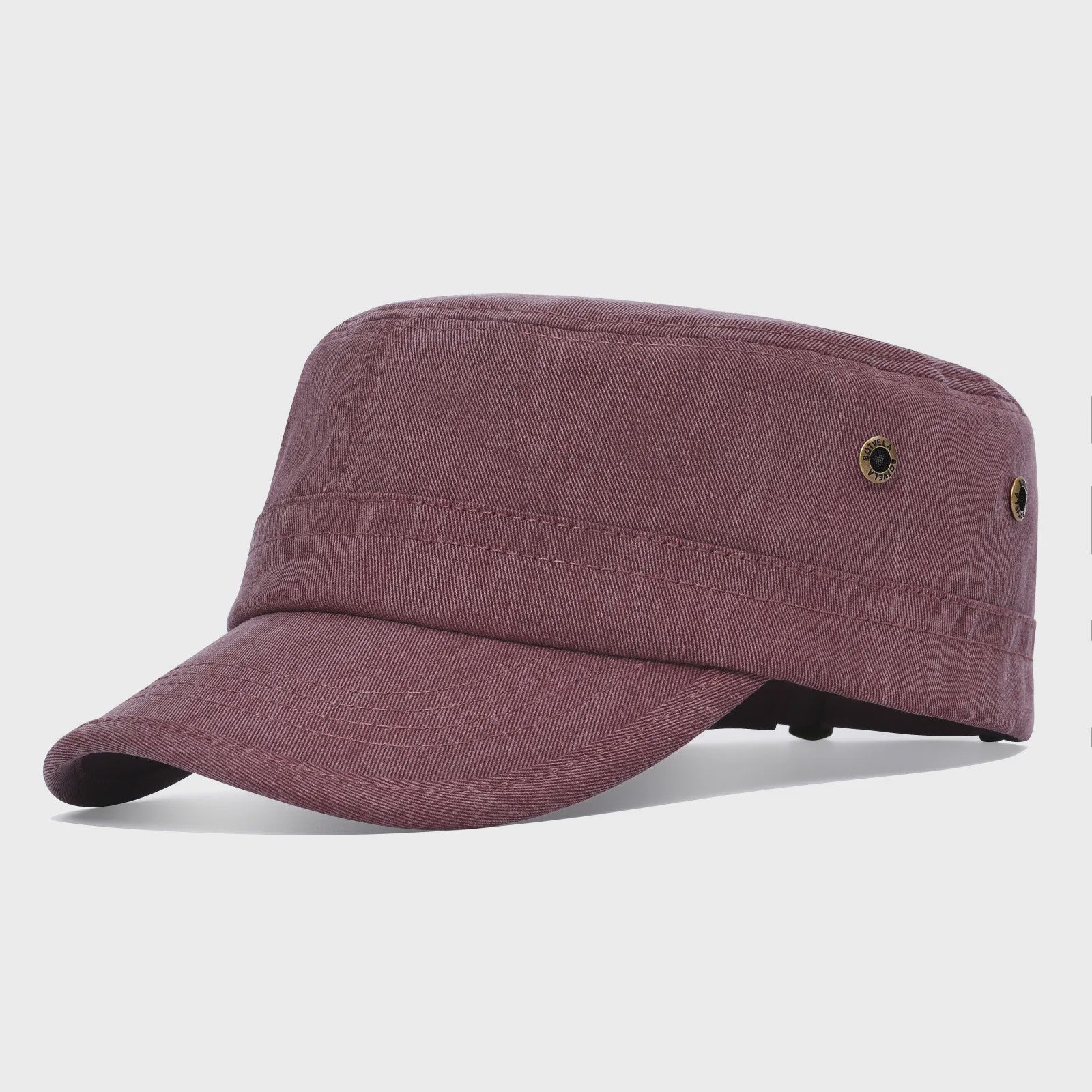 Verstelbare Katoenen Twill Militaire Pet voor Heren en Dames - Vintage Stijl Flat Top Cap