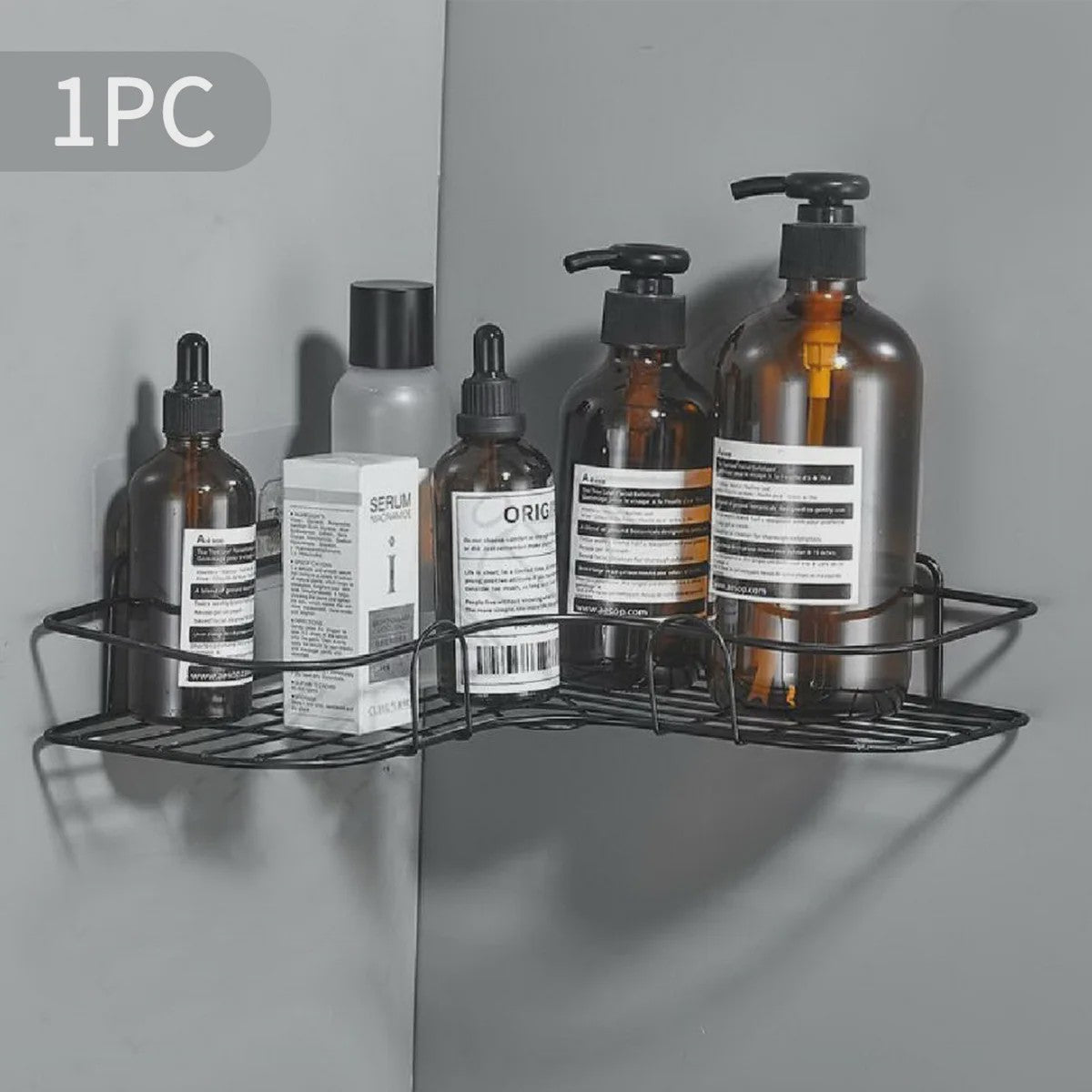 Hoek Douche Organizer - Geen Boren - Wandrek voor Badkamer & Keuken