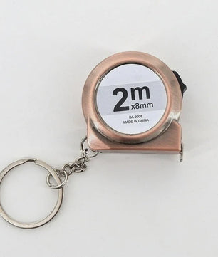 Mini Rolmaat Sleutelhanger 2 Meter - Compact Meetlint voor Huis, Hobby & Handwerken