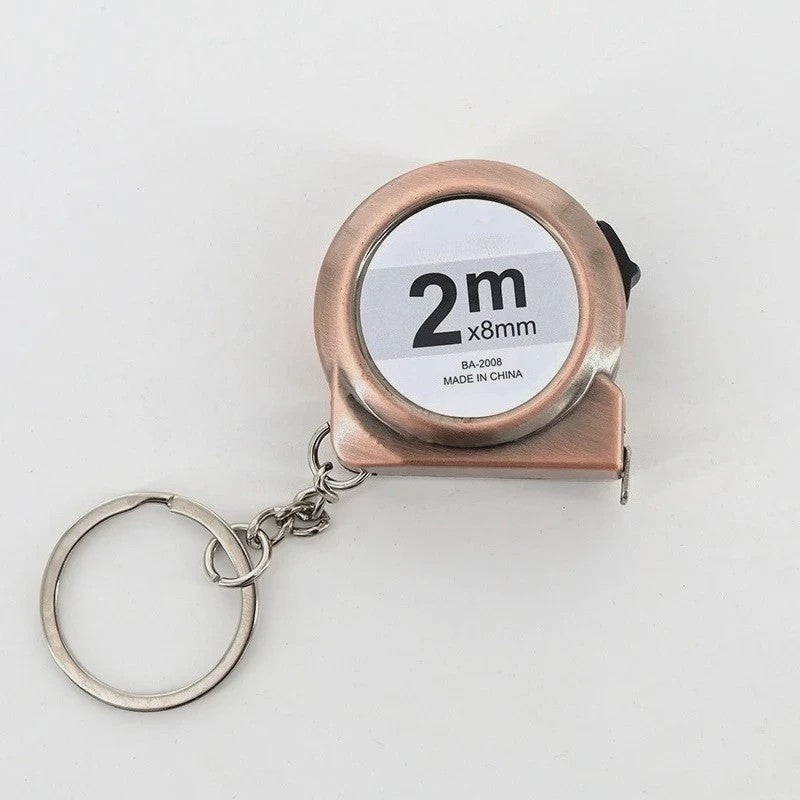 Mini Rolmaat Sleutelhanger 2 Meter - Compact Meetlint voor Huis, Hobby & Handwerken