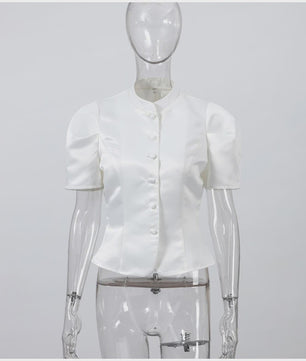 Dames Asymmetrische Blazer met V-hals en Lange Mouwen - Casual Lente Jasje