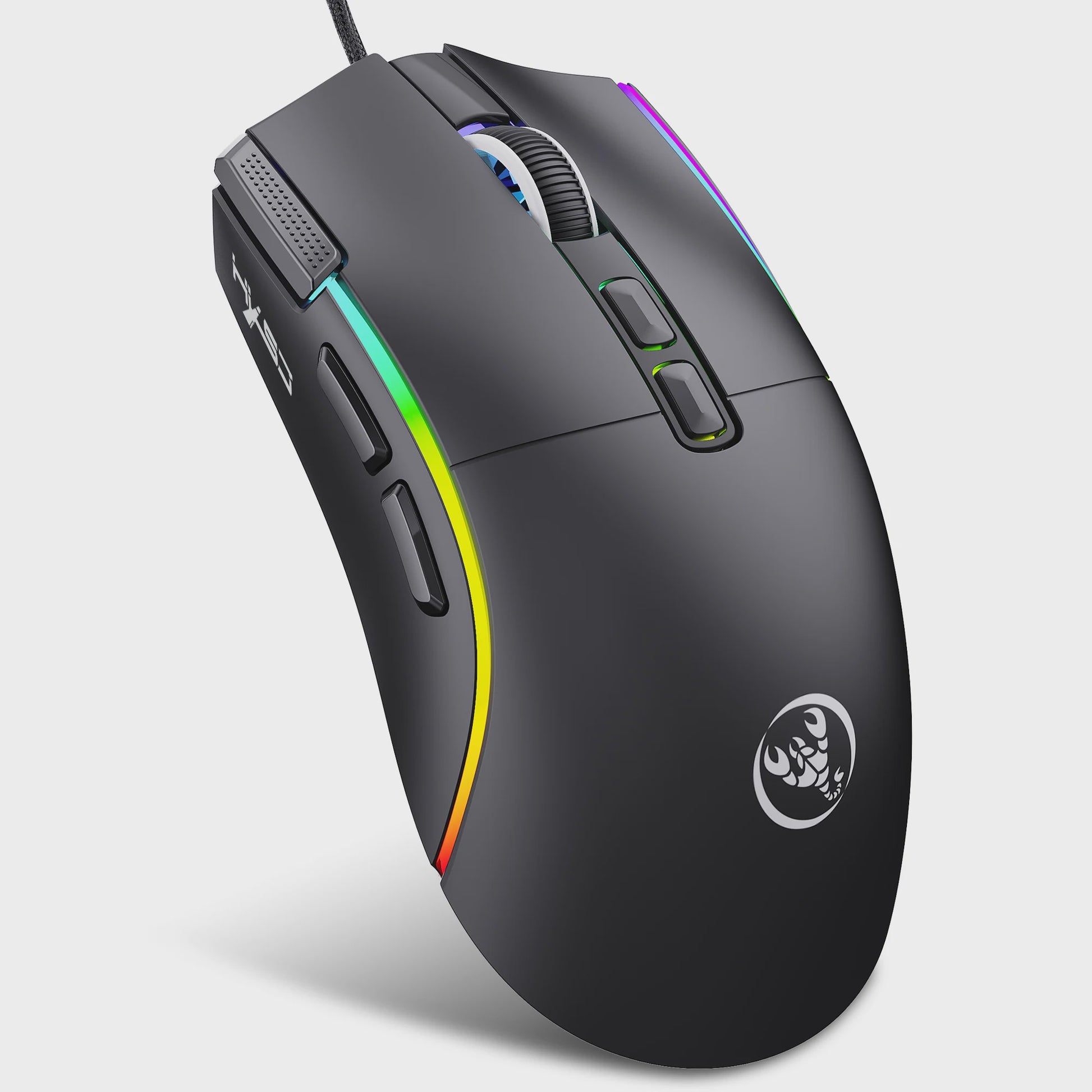 HXSJ X1 Bedrade Gaming Muis: Ergonomisch, RGB Verlichting, 8 Macro Knoppen & 7200 DPI