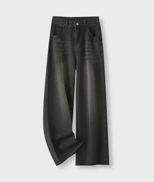 High Waist Jeans Dames - Wijde Pijpen & Shaping Effect - Plus Size Denim Broek