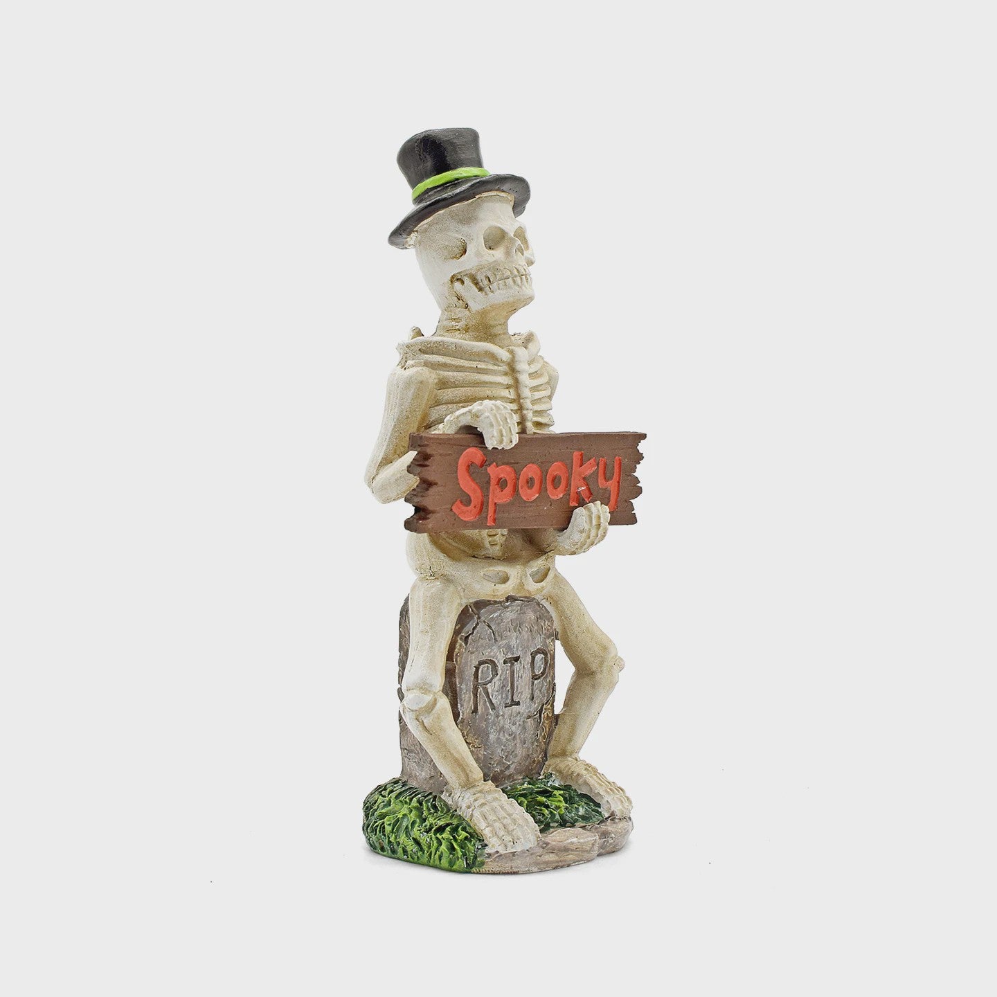 Halloween Skelet Figuur met 'Spooky' Bord - Spookachtige Decoratie voor Huis & Feest