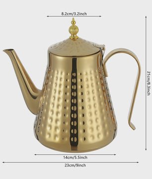 RVS Theepot met Infuser - 1.65L - Anti-Roest - Ideaal voor Thuis, Restaurant & Camping
