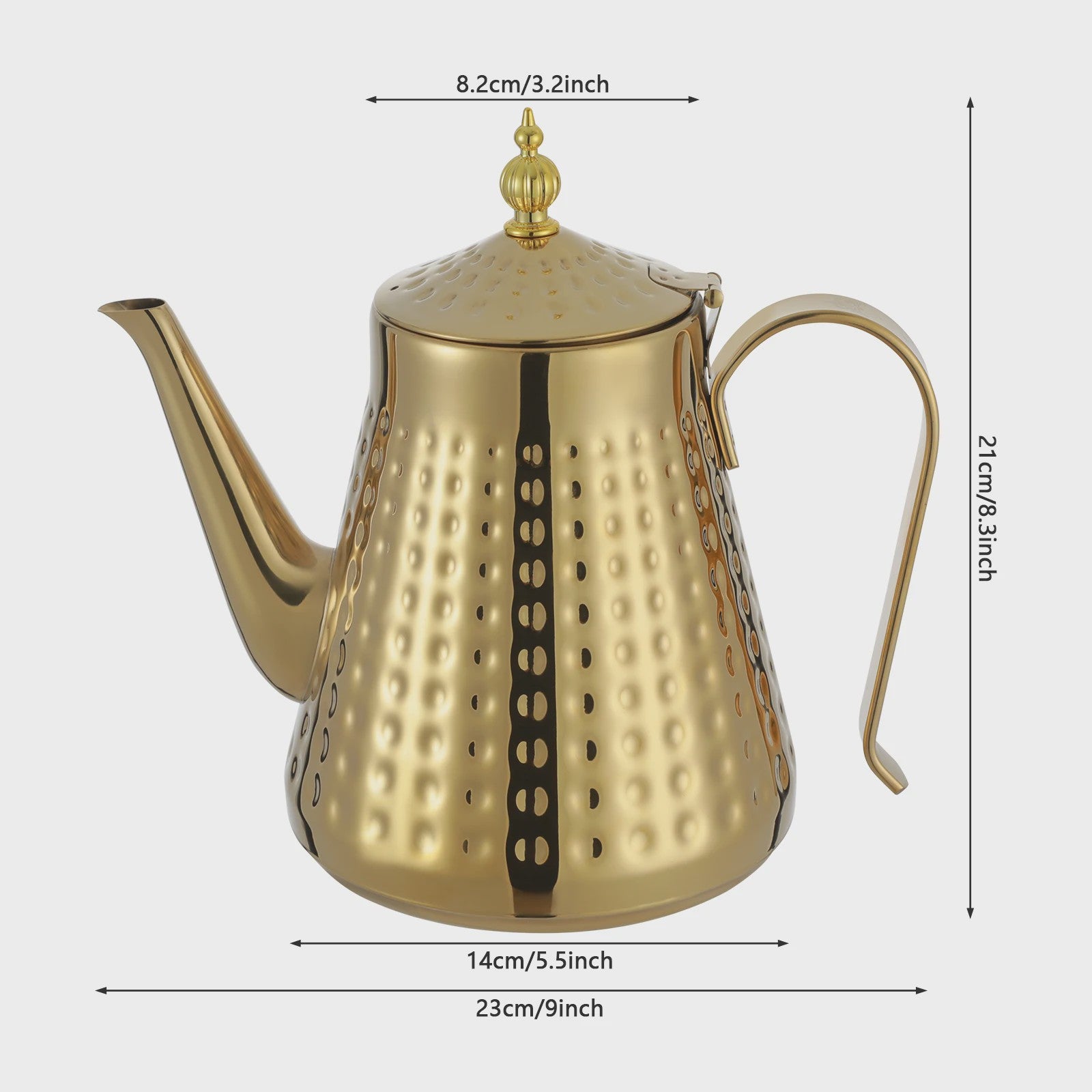RVS Theepot met Infuser - 1.65L - Anti-Roest - Ideaal voor Thuis, Restaurant & Camping