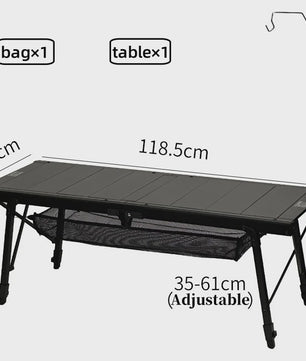 Aluminium IGT Campingtafel - Opvouwbaar, Ultralicht & Draagbaar voor Buiten BBQ