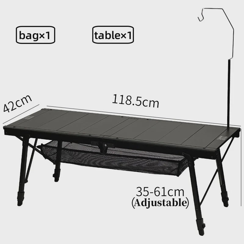 Aluminium IGT Campingtafel - Opvouwbaar, Ultralicht & Draagbaar voor Buiten BBQ