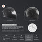 Full Face Motorhelm met Bluetooth Slot & Verwisselbare Lens - Veilig & Comfortabel voor Volwassenen