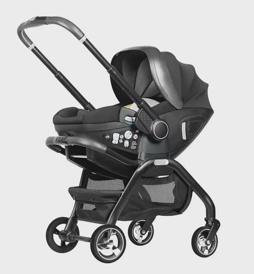 4-in-1 Baby Kinderwagen & Autostoel: Lichtgewicht, Multifunctioneel en Wendbaar
