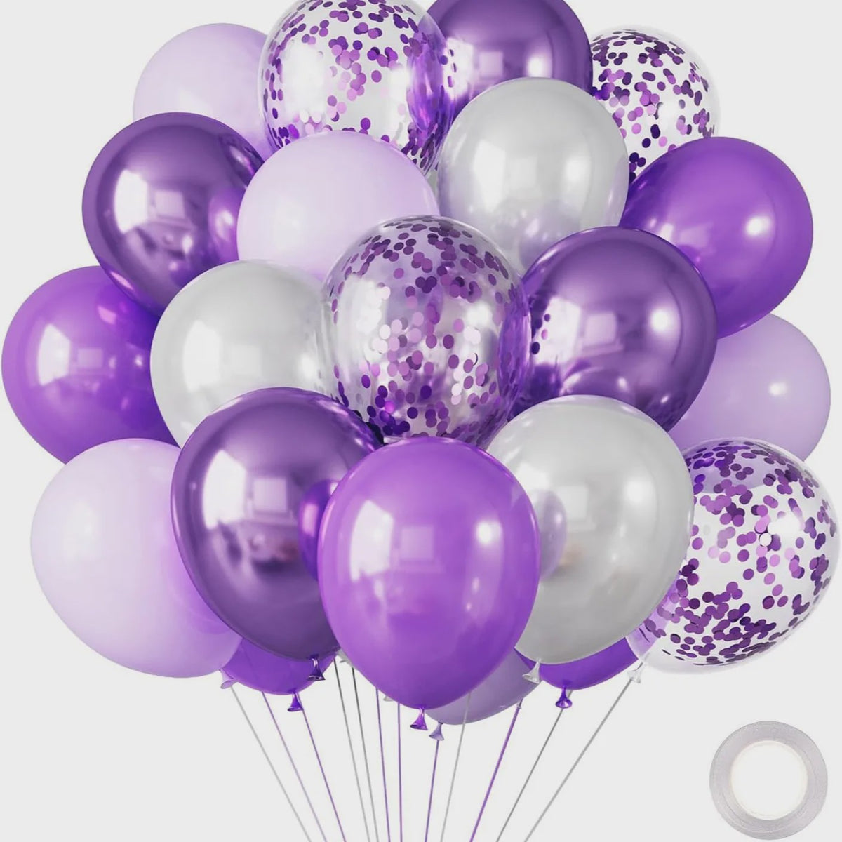 30 Stuks Chrome Latex Ballonnen Mix: Wit, Roze & Blauw - Feestdecoratie