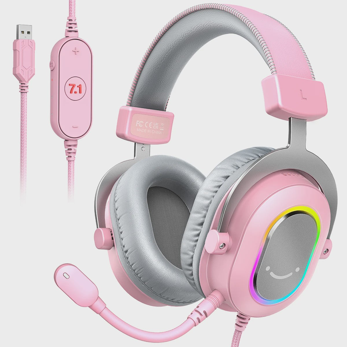 FIFINE H6 Gaming Headset: Virtueel 7.1 Surround Sound, RGB, USB, Microfoon & EQ Modes