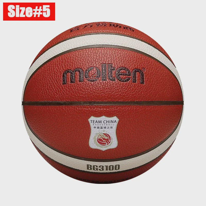 Molten BG3100 Basketbal: Officiële Maat 7, 6, 5 | PU Leer | Indoor & Outdoor Gebruik